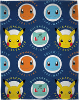 Character World Official Pokemon Fleece Throw Blanket | Super Soft Warm Throw, Gotta Design with Pikachu | Perfect For Home, Bedroom, Sleepovers & Camping | Size 100 x 150cm.