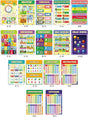 LMH Pre School Educational Posters, 18 sheet Pack, Classroom Decor for Kids, Toddler Learning Resources, Kindergarten, Pre School, Home school Supplies, abc Alphabet Chart, Days of The week.