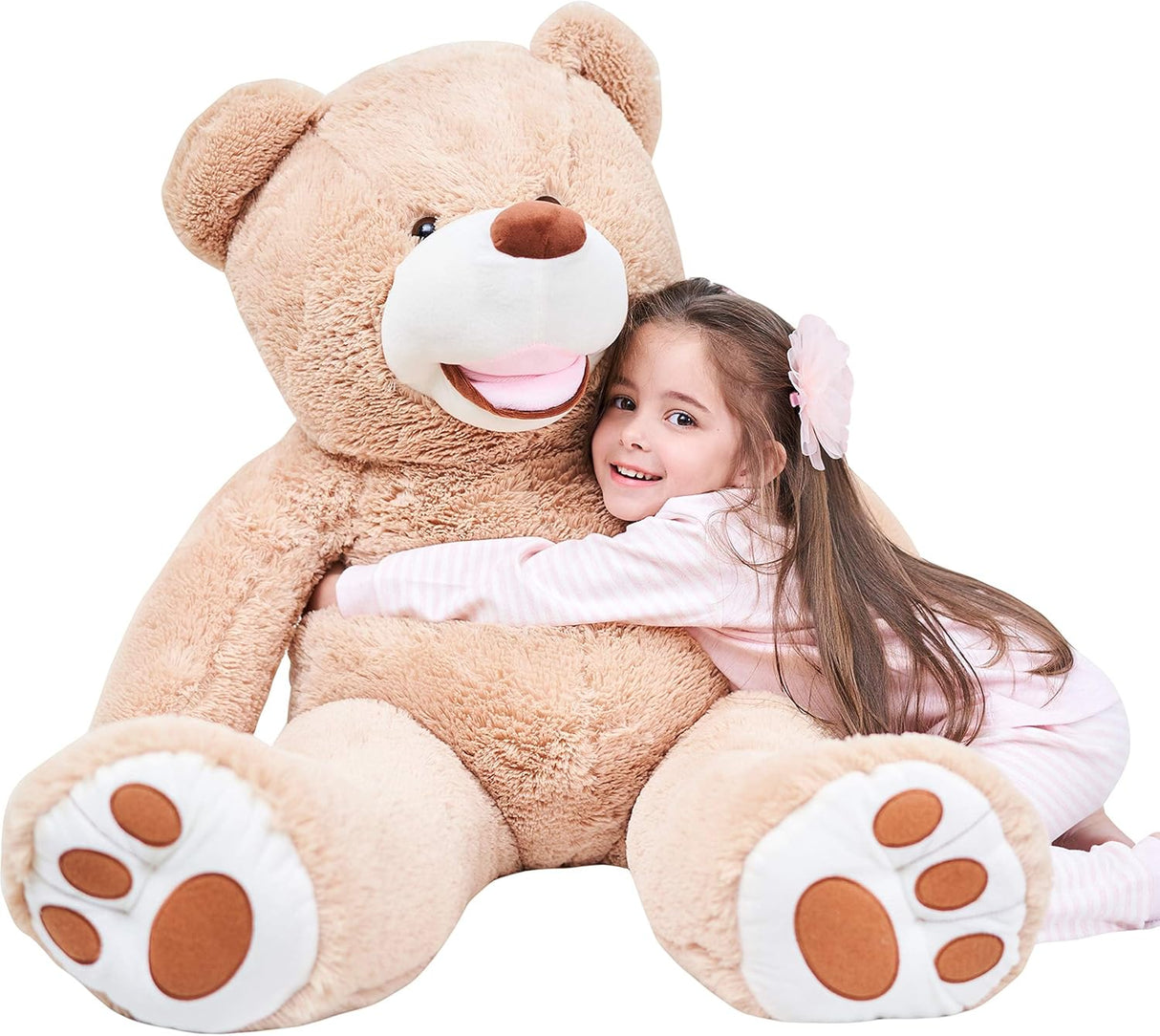 IKASA Giant Teddy Bear Plush Toy Stuffed Animals (Brown, 100cm).