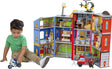 KidKraft Everyday Heroes Wooden Fire Station Play Set with Toy Fire Engine, Police Motorcycle, Helicopter, Dog and Fireman Action Figures Included, Kids' Toys, 63239.