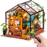 RoWood DIY Miniature Doll House Kit Library, Wooden Dollhouse Model Building Kits, Craft Kits Gifts for Adults and Teens for Christmas.