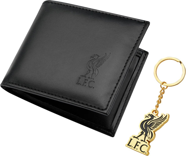 Liverpool F.C. Sports Fan Wallet Accessories Set with Card Slots & Coin Pocket, Supporters' Gear - Football Gifts for Men.