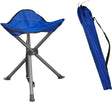 Outdoor Portable Folding Stool Leisure Slack Lightweight Stool Chair Heavy Duty Camping Fishing Hiking Picnic Garden BBQ Chair Mountaineering Travel House-Using Recreation (Blue Tripod Stool).