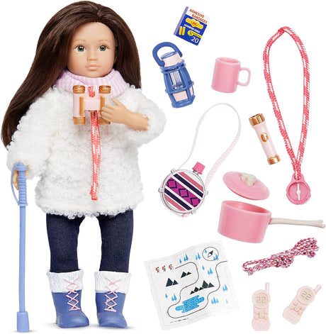 Lori Dolls - Mini Doll & Camping Set - Clothes & Accessories for 6-inch Dolls - Play Food, Cooler, Map & More - Toys for Kids - Jessa’s Camp Set, 3 Years +.