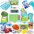 BUYGER Kids Pretend Play Toy Till Cash Register with Scanner for Ages 3 4 5 + Years Old, Light and Sounds Children Shopping Cashier Play Till Childs Supermarket Shop Toys Gifts.