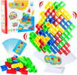 PUFEUOO 48Pcs Tetra Tower Balance Game, Stacking Blocks Game for Kids & Adult, Swing Stack Balance Toy for Family, Parties.