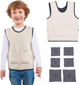 Weighted Vest for Kids | Provide Deep Pressure Comfort | ADHD Tools for Kids | Autism Sensory Clothing | Adjustable Weighted Vest | Weighted Compression Vest for Kids | Ensure a Secure Feeling.