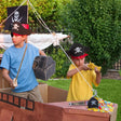 Ulikey Golden Pirate Treasure Chest Box Toy with 50 Pcs Pirate Gold Coins and 100 Pcs Pirate Gems Jewelry Diamond for Pirate Theme Play Favor Party Supplies.