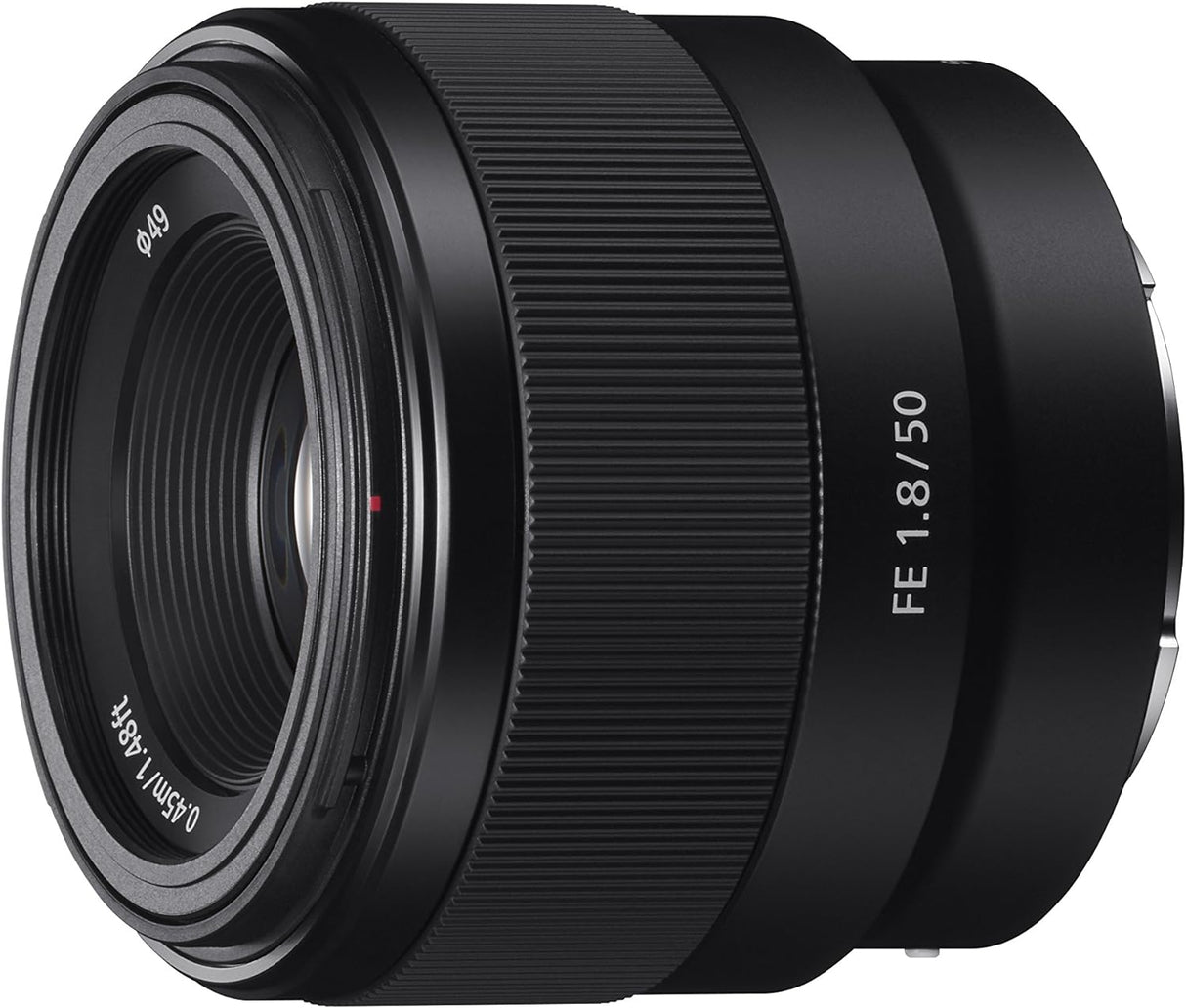 Sony SEL50F18F E Mount Full Frame 50 mm F1.8 Prime Lens, Black.