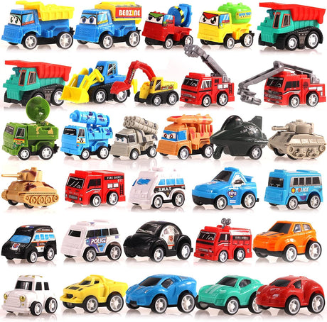 year old 30 Pcs Toy Cars for Toddlers, Toys for 2 3 4 5 Boys Pull Back Cars Play Vehicles Car Toys for Boys Age 2-5, Toy Cars Set for Kids Gifts for 2 Boys.