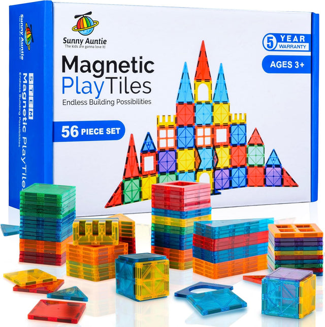 Magnetic Tiles, Toy for 3 4 5 6 Year Old Boys Girls Kids & Toddlers, Magnetic Blocks Building Set, Magnetic Tiles for Kids, STEM Educational Building Toy, Magnet Tiles Toy, Best Gift for 3-8 Year Olds.