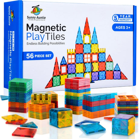 Magnetic Tiles, Toy for 3 4 5 6 Year Old Boys Girls Kids & Toddlers, Magnetic Blocks Building Set, Magnetic Tiles for Kids, STEM Educational Building Toy, Magnet Tiles Toy, Best Gift for 3-8 Year Olds.