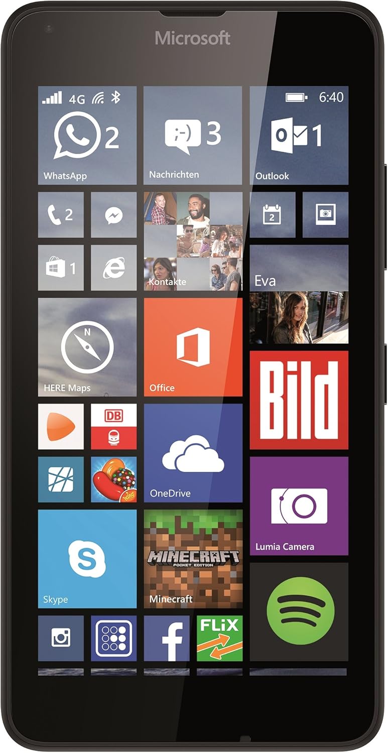 Microsoft Lumia 640 LTE 8GB 4G Black - smartphones (Single SIM, Windows Phone, MicroSIM, GSM, WCDMA, LTE).