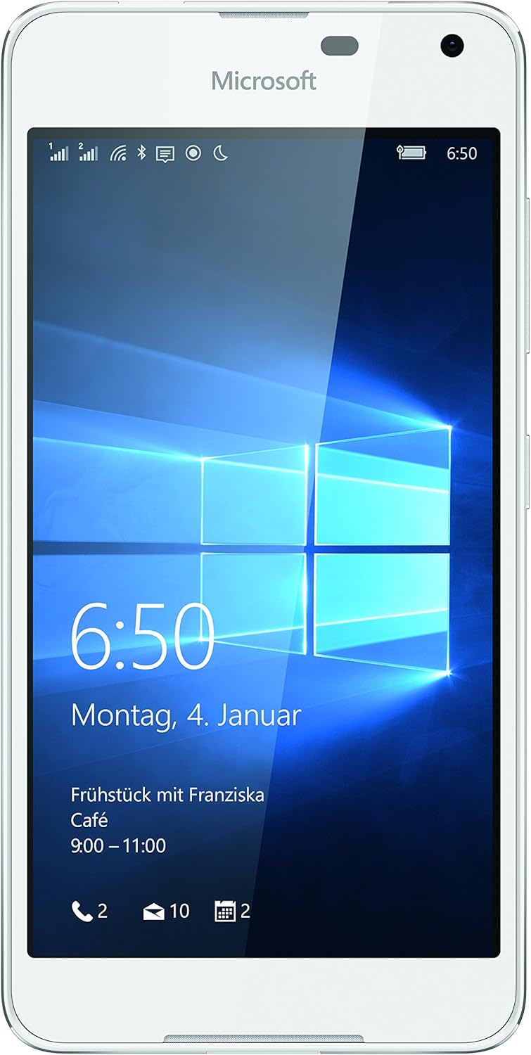 Microsoft Lumia 650 Dual SIM 16GB 4G White - smartphones (Dual SIM, Windows 10, NanoSIM, GSM, WCDMA, LTE).