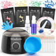 Madors Waxing Kit for Women Heating Ring Wax Warmer Wax Kit for Hair Removal Intelligent Temperature Control Wax Machine with Hard Wax Beads (Black).