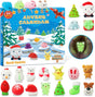 Advent Calendar 2024 Kids,24 Mochi Squishies Toys Including Luminous Mochi Santa Claus for Boys Girls, Various Surprises Every Day, Non-Toxic, Reusable, Cute and Adorable for Christmas, Pack of 24.