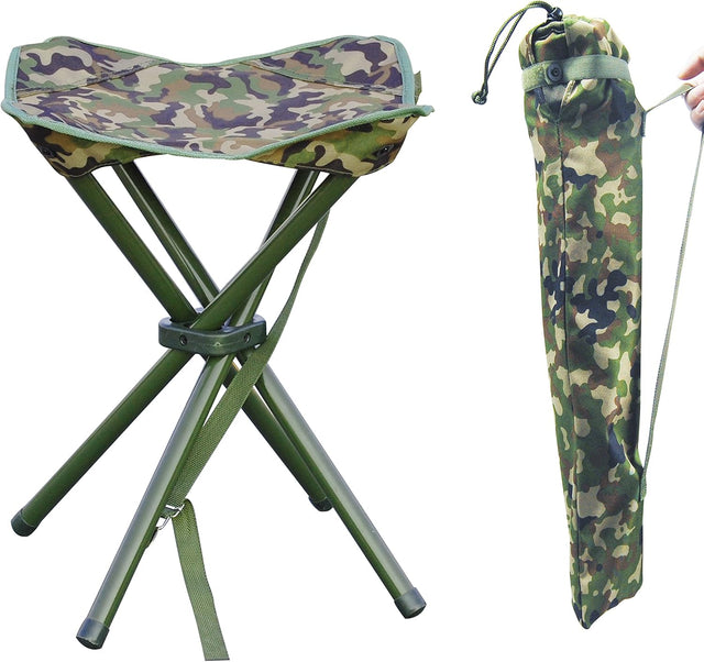 Outdoor Portable Folding Stool Leisure Slack Lightweight Stool Chair Heavy Duty Camping Fishing Hiking Picnic Garden BBQ Chair Mountaineering Travel House-Using Recreation (Camouflage Square Stool).