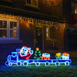 Festive Lights - Christmas Outdoor Silhouette Lights -Xmas Decorations - LED Rope & Tinsel Lighting (3D Lamp Post)