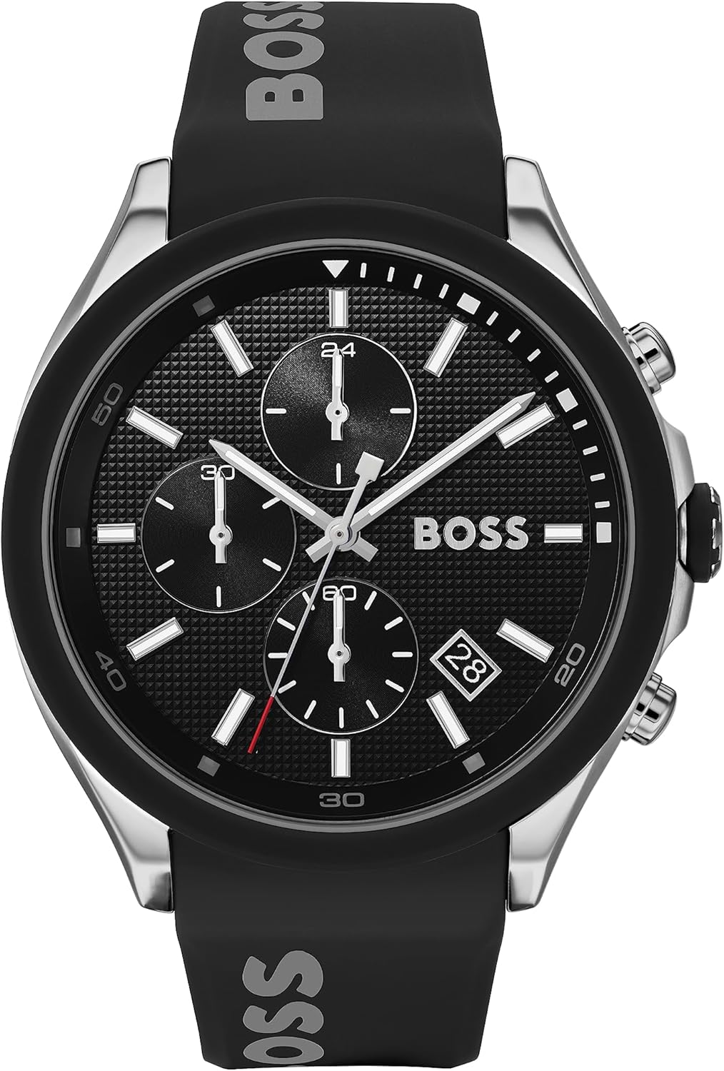 BOSS Chronograph Quartz Watch for men VELOCITY Collection with Silicone bracelet.