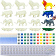 BONNYCO Jungle Party Bag Fillers for Kids, Painting Kit Pack 16 Party Favours Kids, Animal Party Bags Fillers, Pinata Filler, Prizes for Kids | Stocking Fillers Kids Jungle Party Favours for Boys.