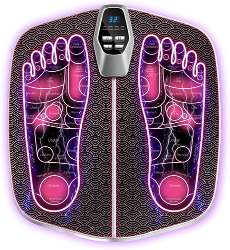 LOZLTX Upgrade Foot Massagers for Pain and Circulation [Highly Efficient Blood Energy-20 Minute Recovery] EMS Foot Massager [Multiple Massage Options-8 Functions 32 Intensities].