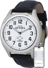 FIVE SENSES - Smart Atomic Talking Watch for Visually Impaired - App Controlled Second Generation Atomic Talking Wrist Watch for Blind and Seniors - Large Numbers Watch with Expansion Band 1739B.