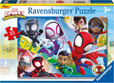 Ravensburger Marvel Spidey & His Amazing Friends Spiderman Jigsaw Puzzle for Kids Age 3 Years Up - 35 Pieces - Educational Toddler Toys and Games.