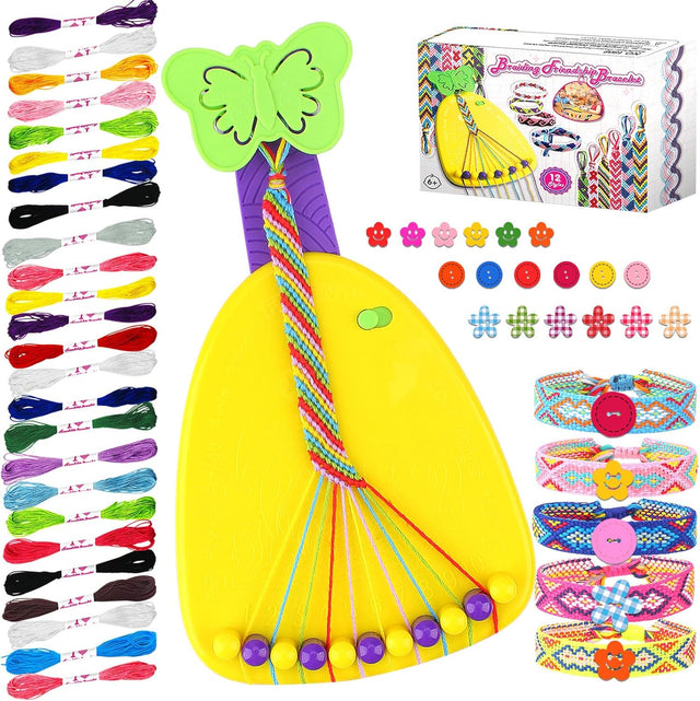 Lyuvie Friendship Bracelet Making Kit DIY Arts and Crafts Toys for Kids Adults Girls Teen Ages 6-12.