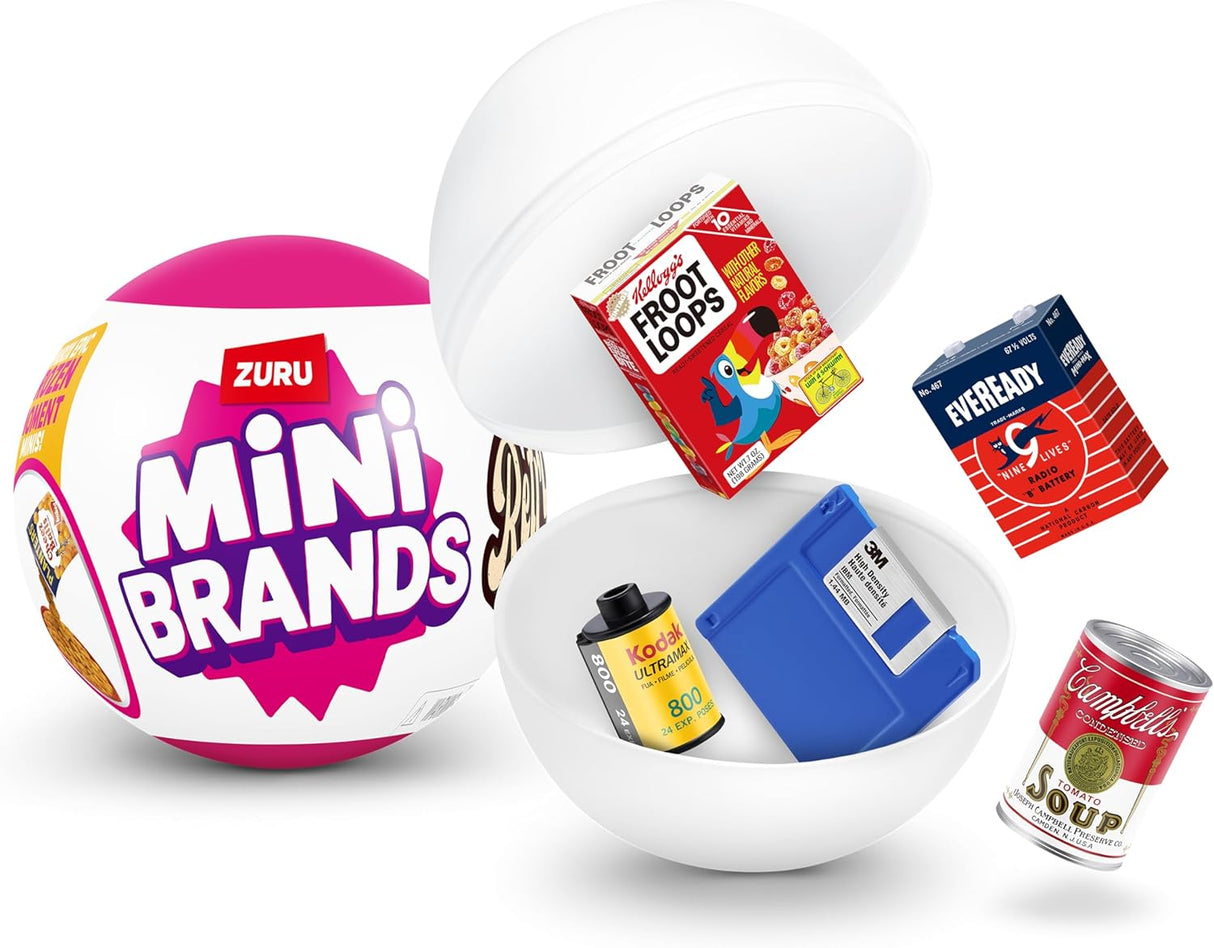 Mini Brands Retro Grocery, Series 1, Mystery Collectible Miniature Figures, (1 Capsule).