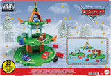 Mattel Disney and Pixar Cars Minis Advent Calendar with 4 Mini Cars & 21 Pieces Including Track & Accessories, Winter-Themed Toy Cars, HPD83.