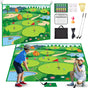 VATOS Golf Chipping Mat with 2 Clubs, 70"x70" Golf Practice Mats Golf Training Mat Indoor Outdoor for Kids Adults Family,Golf Hitting Mat with 20 Balls and 1 Score Board Golf Set Backyard Game.