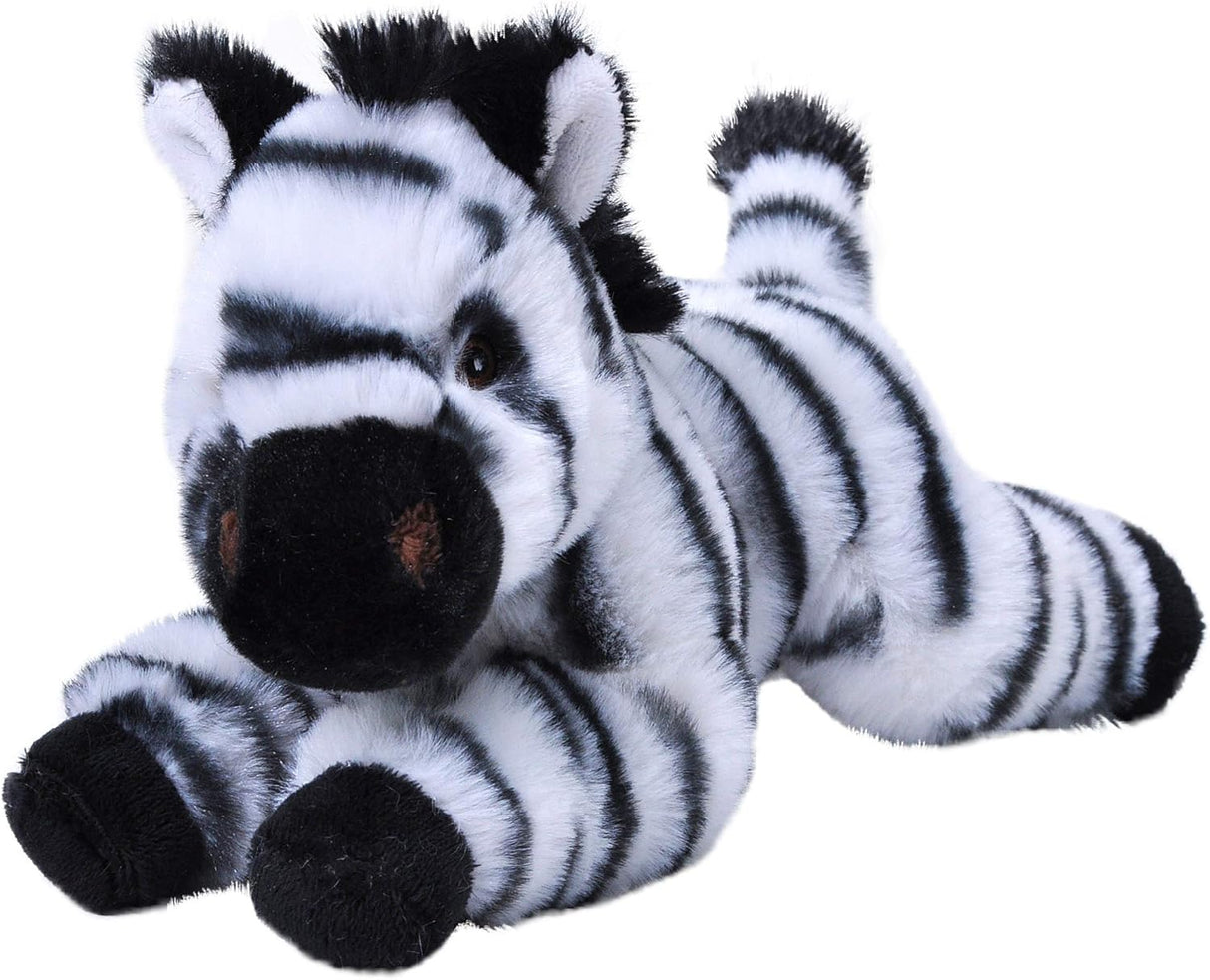 Wild Republic EcoKins Mini Zebra Stuffed Animal 8 inch, Eco Friendly Gifts for Kids, Plush Toy, Handcrafted Using 7 Recycled Plastic Water Bottles.