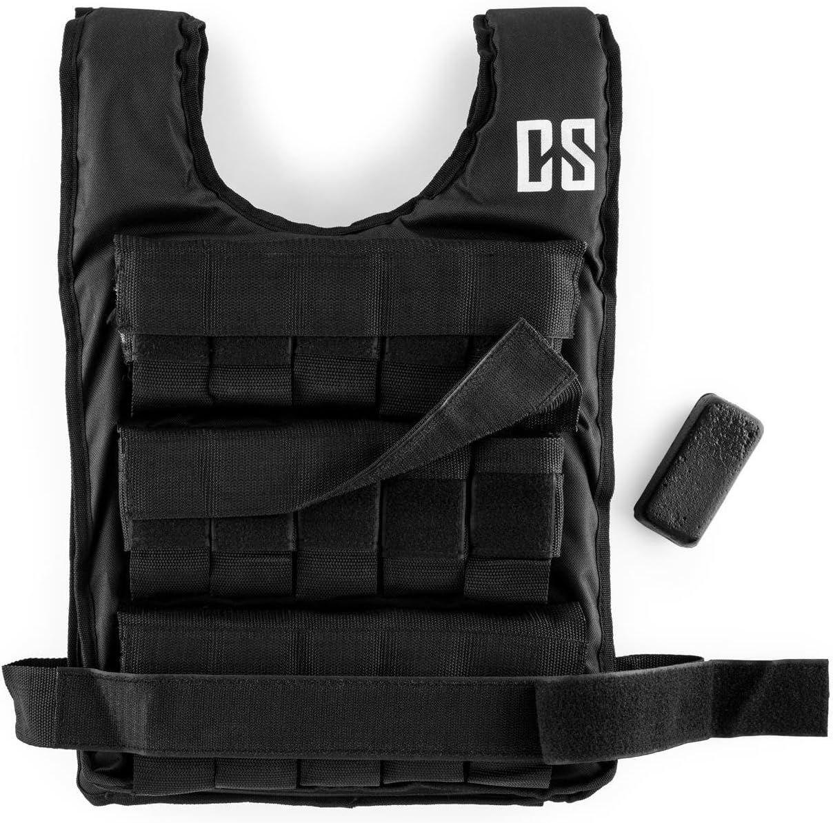 CAPITAL SPORT Monstervest - Weight Vest with Metal Weights and Soft Padding, Weighted Running Vest, Adjustable Weights, Universal Size Body Weight Vest, 5 to 30 kg.