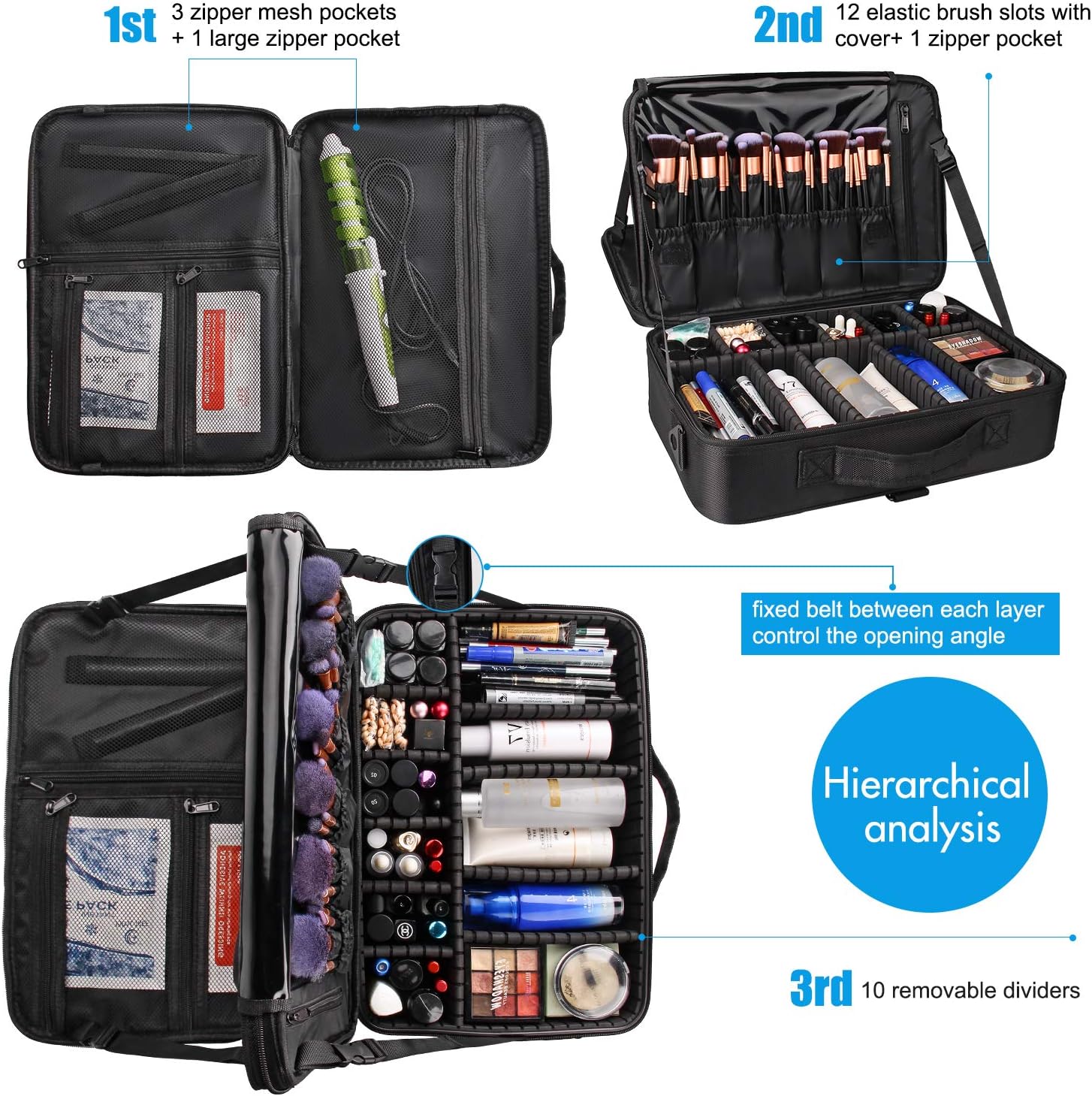 Travel Makeup Train Case Makeup Cosmetic Case 2024 Organizer Portable Artist