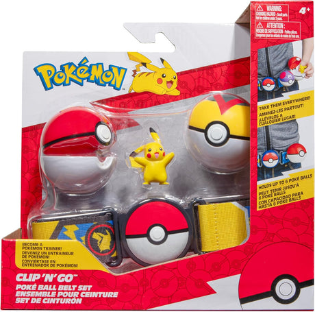 PKW - Clip 'N' Go Poke Ball Belt Set (Poké Ball, Level Ball and Pikachu #6) W14.