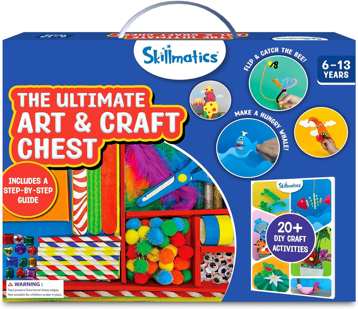 Skillmatics Ultimate Art & Craft Activity Kit, 2000+ Pieces, Art & Craft Supplies, DIY Creative Activity, Step-by-Step Guide, Gifts for Girls & Boys Ages 6, 7, 8, 9, 10, 11, 12, 13.