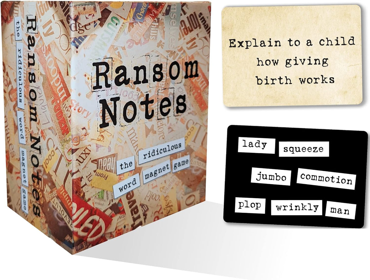 Ransom Notes - The Ridiculous Word Magnet Party Game, 3+ Players.