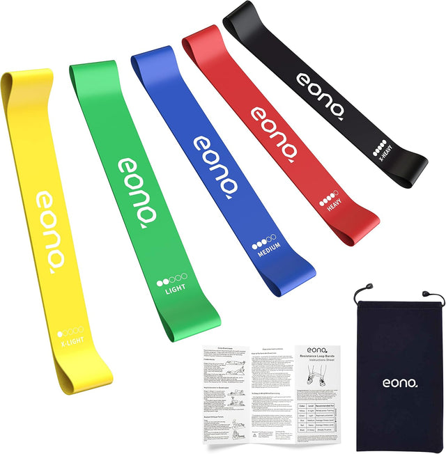 Resistance Band Women [Set of 5], Exercise Band Anti-Rolling, Stretch Bands for Exercise for Pilates, Training, Physio Therapy, Stretching, Home Gym, FREE Guide and Bag for Men and Women.