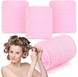 4pk Pink Hair Rollers for Hair Volume, Velcro Rollers for Hair Roller Pink Hair Curlers Rollers for Hair Curling Velcro Hair Rollers for Long Hair Rollers Self Grip Hair Rollers for Soft Bouncy Curls.