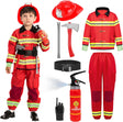 Spooktacular Creations Kids Firefighter Costume, Fireman Costume with Complete Firefighter Accessories for Kids Halloween Dress-up Parties, Fireman Role Play.