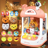 JONRRYIN Claw Machine for Kids, Mini Claw Machine Arcade Claw Game Machine with Sound Music Lighting,Mini Vending Machine Party Birthday Christmas Toys Gifts for Kids, Girls, Boys (Pink).