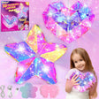 Xbesttoy Art Craft Kits for Kids (2PCs), 3D DIY Heart and Star Lantern Decoration for Age 8 9 10 11 12 Years Olds Girls Boys Teenage, DIY Light Up Toys for Birthday Christmas.