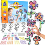 SUNGEMMERS Suncatcher Diamond Art Craft Kits for Kids - Great 5 Year Old Girls Gifts - No Mess Window Arts and Crafts for Kids Age 10 9 8 6 & Birthday Presents for 7 Year Old Girls - Stocking Fillers.