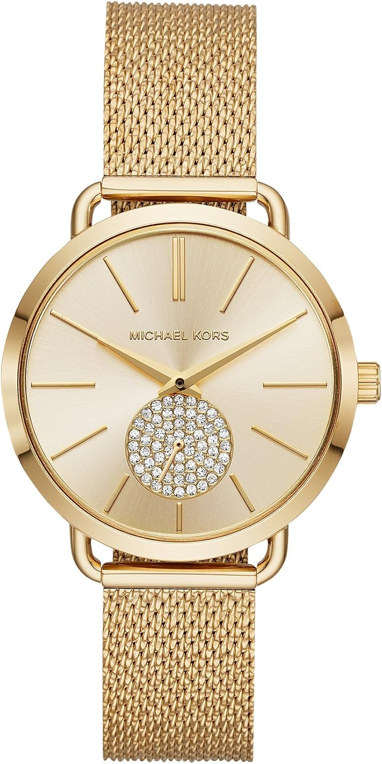 Michael Kors Portia Watch for Women, Quartz movement with Stainless steel or Leather strap.