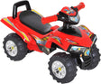 HOMCOM Kids Children Ride-on Toy Off Road Style Quad Bike Racing Car NO POWER 4 Wheels Horn Music Red.