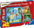 Ravensburger Classic Pokemon Jigsaw Puzzles for Kids Age 5 Years Up - 3x 49 Pieces.