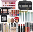 All In One Makeup Kit, Travel Makeup Kit, Makeup Kit for Women Full Kit, Makeup Gift Set for Women & Girls, Includes Foundation Eyeshadow Palette Lipstick Eyeliner Mascara Cosmetic Brush Set.