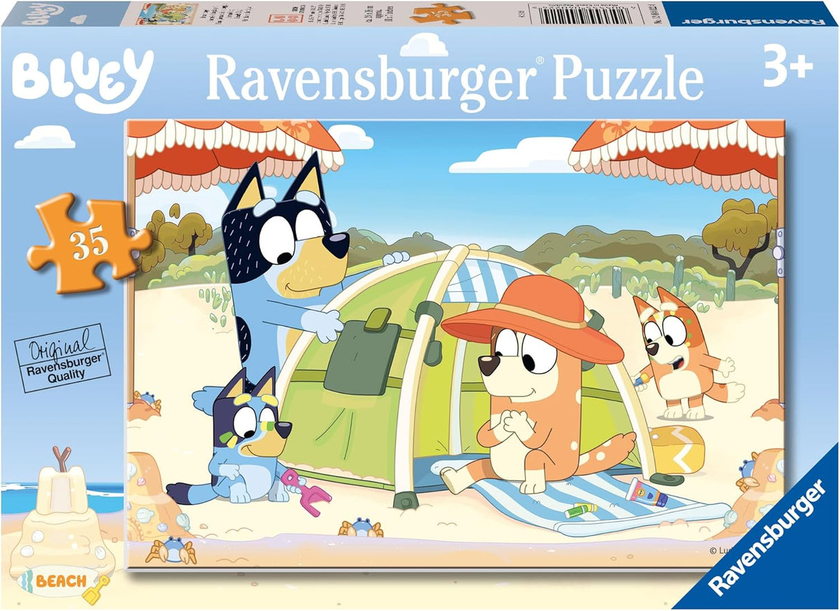 Ravensburger Bluey Toys for Kids Age 3 Years Up - 35 piece Jigsaw Puzzle - Beach Day - 2024 Edition.