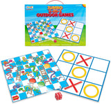 abeec Jumbo 2 in 1 Outdoor Games - Snakes and Ladders Game for Kids and Noughts and Crosses - Giant Games for Garden - Fun Garden Games for Children - Summer Giant Lawn Games.