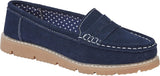 Jo & Joe Women’s Real Suede Leather Penny Loafer Comfortable Smart/Casual Flat Slip-on Boat Shoe in Sizes 4-8.